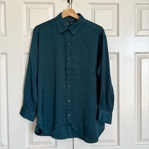 Banana republic factory stretch blouse color Teal size S